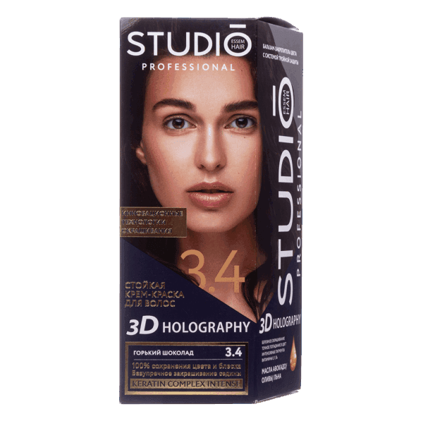 Студио Профешнл 3.4 Горький шоколад NEW 50/50/15 мл, 6 шт/кор