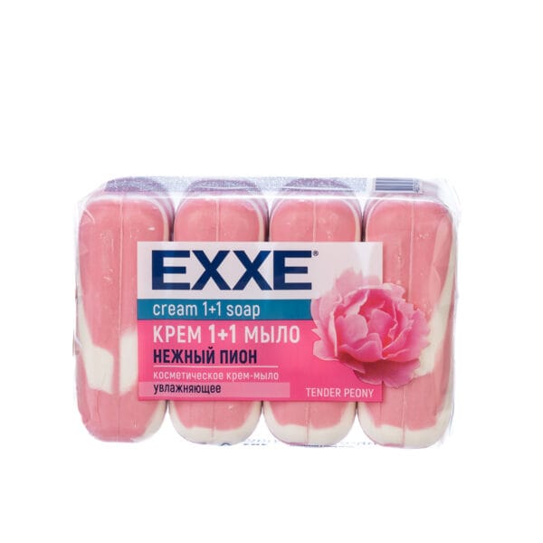 EXXE Крем-мыло 1+1  4*80гр Пион(турция)