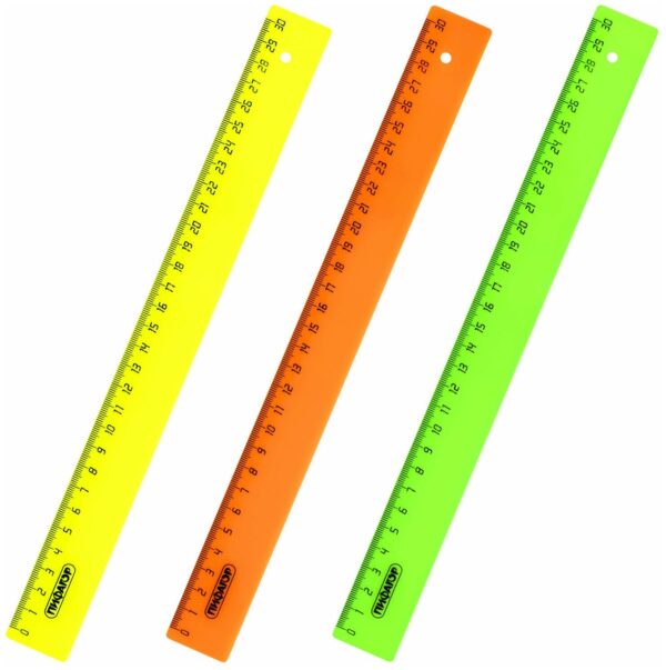 Линейка 30см пластик