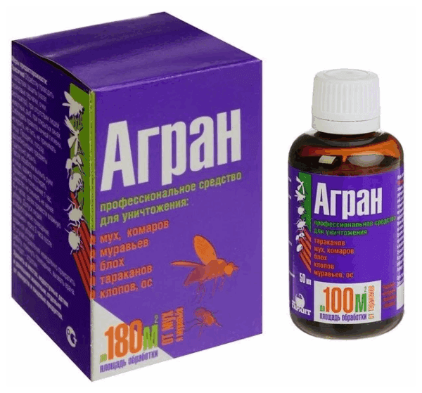 Агран От муравьёв,тараканов,мух,коморов,клопов,блох,ос 50мл