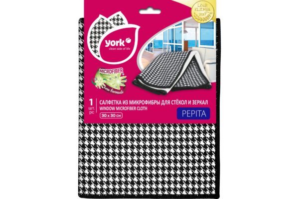 Салфетка из микрофибры традиционная Пепита YORK (30х30 см) 026350 (48)